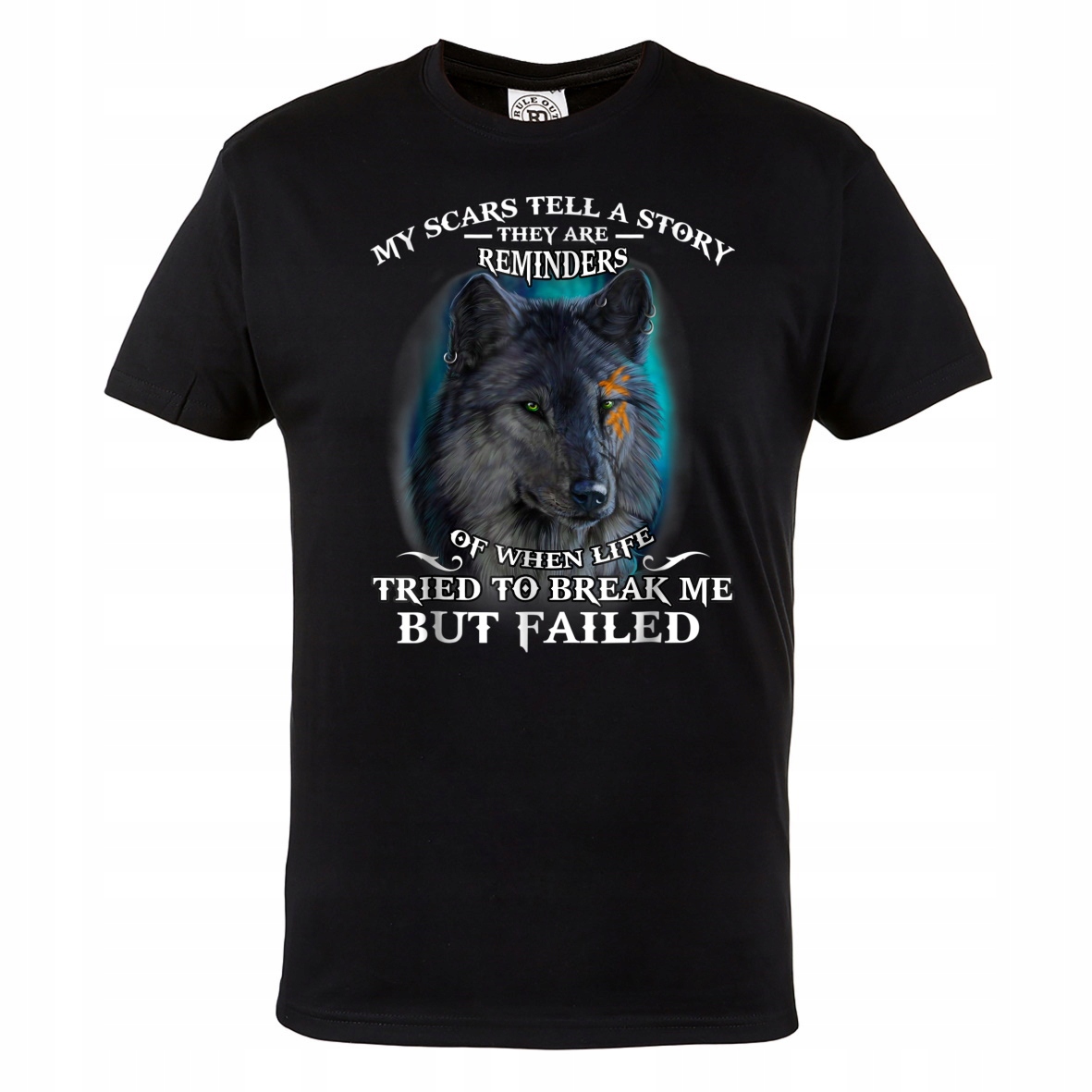 

Męska Koszulka Bawełniana Z Wilkiem Wolf Wilk