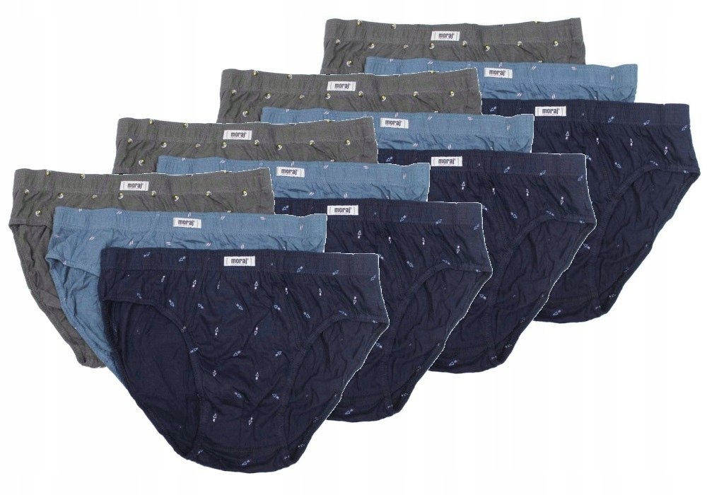 

12x Bawełniane Slipy Męskie Majtki Męskie 3XL