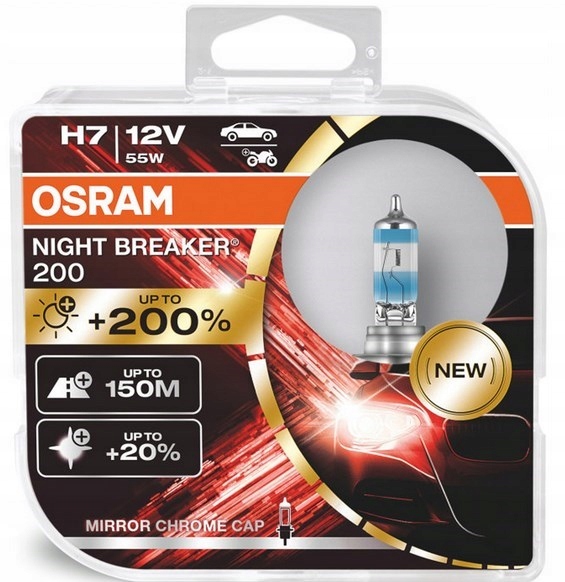 OSRAM H7 NIGHTBREAKER žiarovka +200% KPL +150M