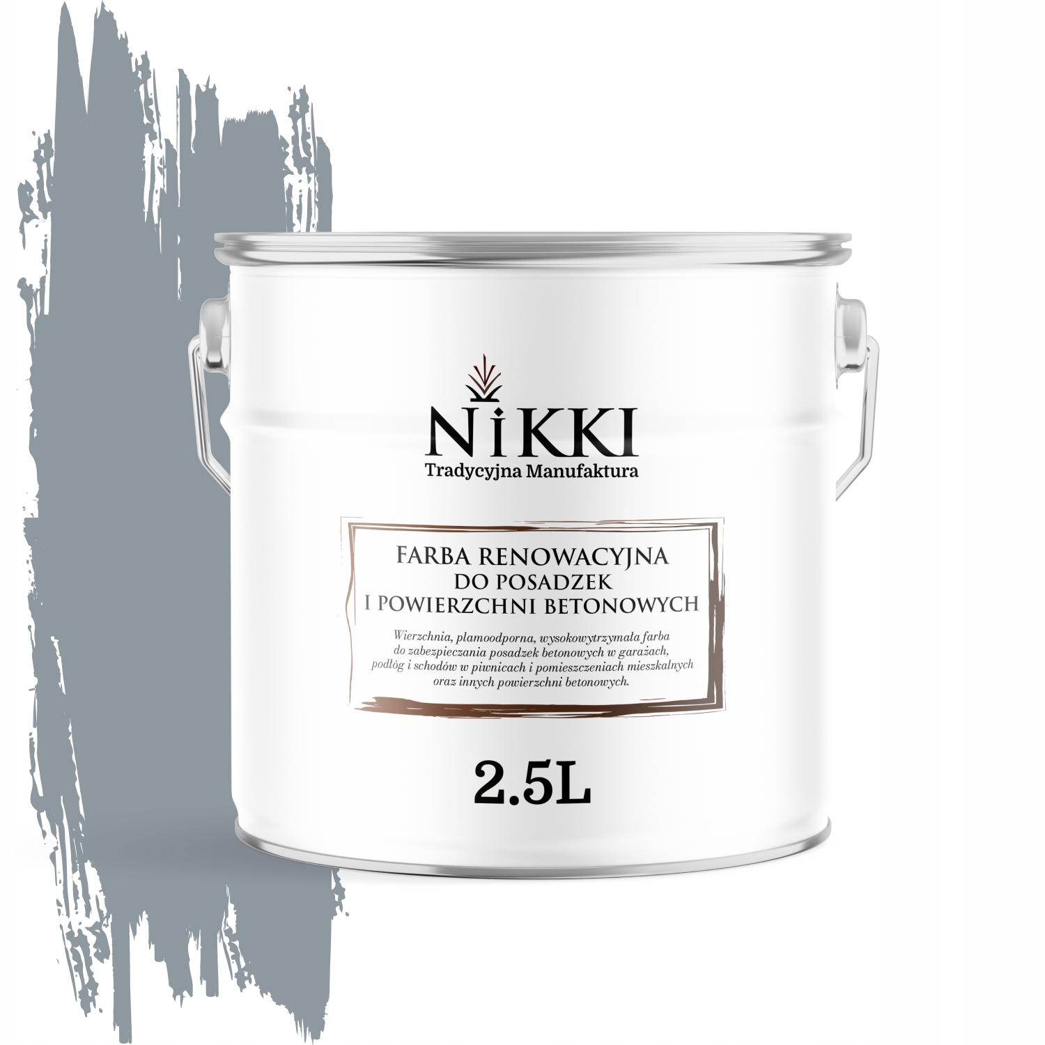Farba Na Renováciu Betónových Podláh 2,5 L Šedá Modrá RAL7001 Saténová