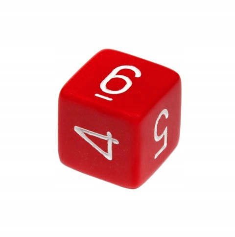 

Kość Rpg K6 kostka do gry czerwona
