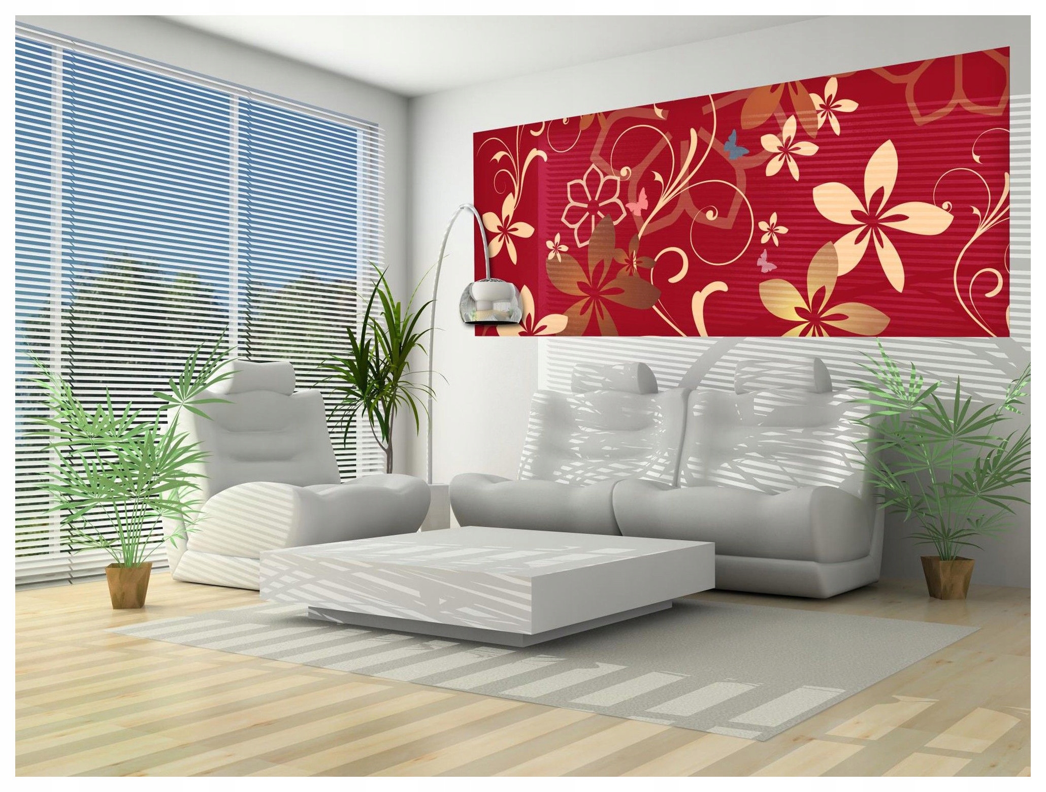 Fototapeta Květiny Motýli Zlato Ornament do ložnice Obývací pokoj 250x104 lepidlo