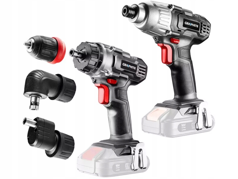 Zestaw E+: wiertarko-wkrętarka 58G022-AD z zakrętarką 58G012