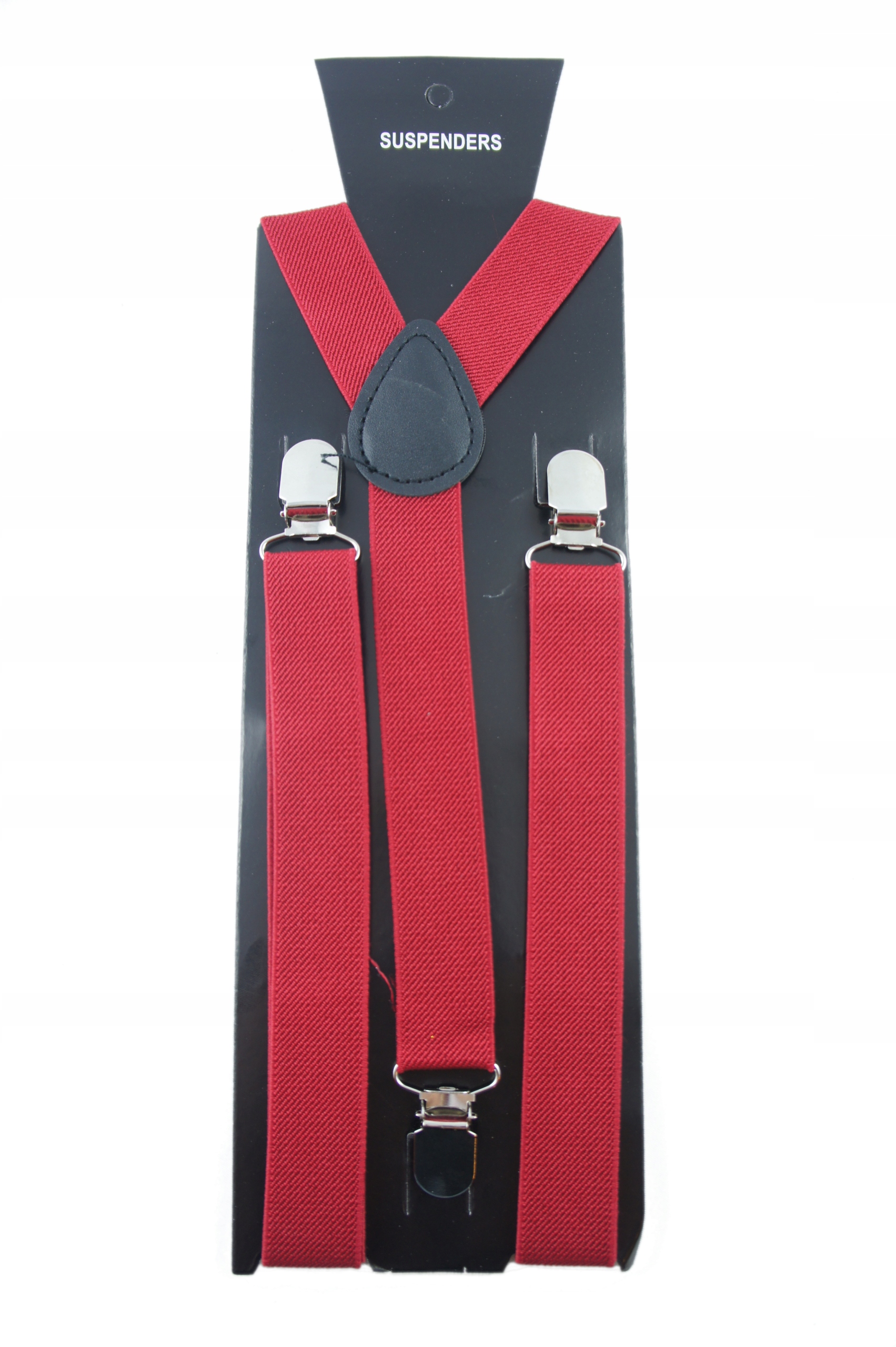 

Bordowe szelki Gładkie 120-200cm Wzrostu Męskie