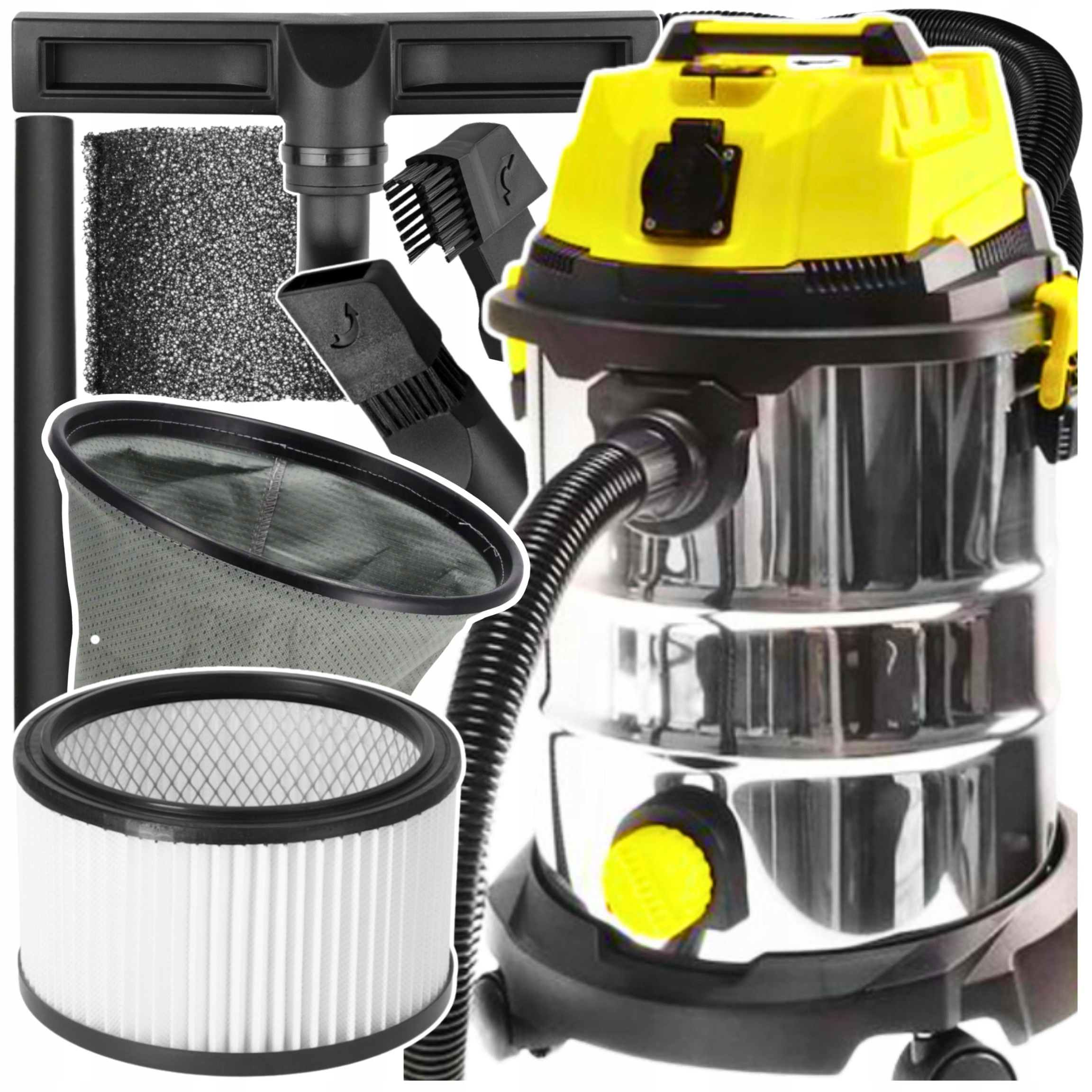 Odkurzacz Przemysłowy Bezworkowy Z Otrząsaczem Do Gipsu Sucho Mokro 3800W