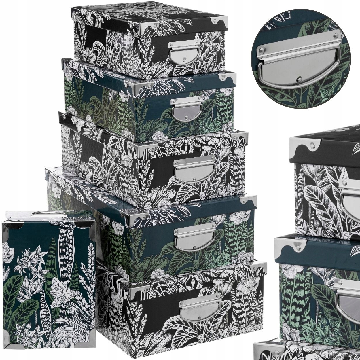 Kartonové Krabice pro ukládání příslušenství Set x6 Organizéry flora