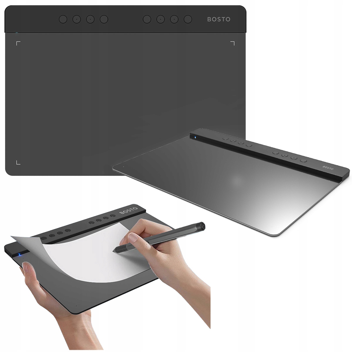 Tablet grafický tablet Bosto T1060K 5080 Lpi Profesionální pro grafiky