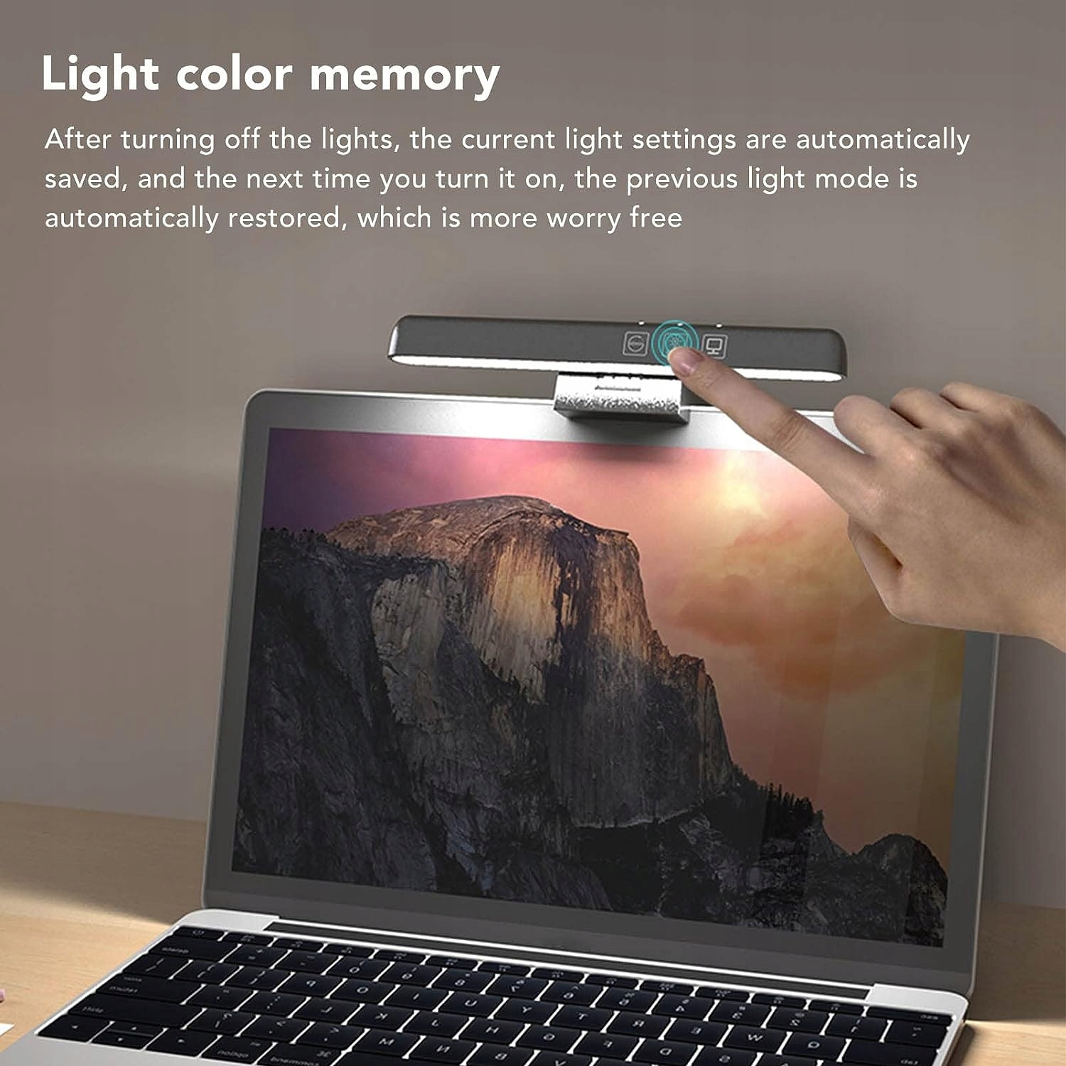 Dazone Laptop Monitor Light Bar, USB Powered Laptop Lamp Screen Eye-caring  E-Reading LED Light , Touch Control, 3000 - 6500 K Dimmable Reading Lamp 