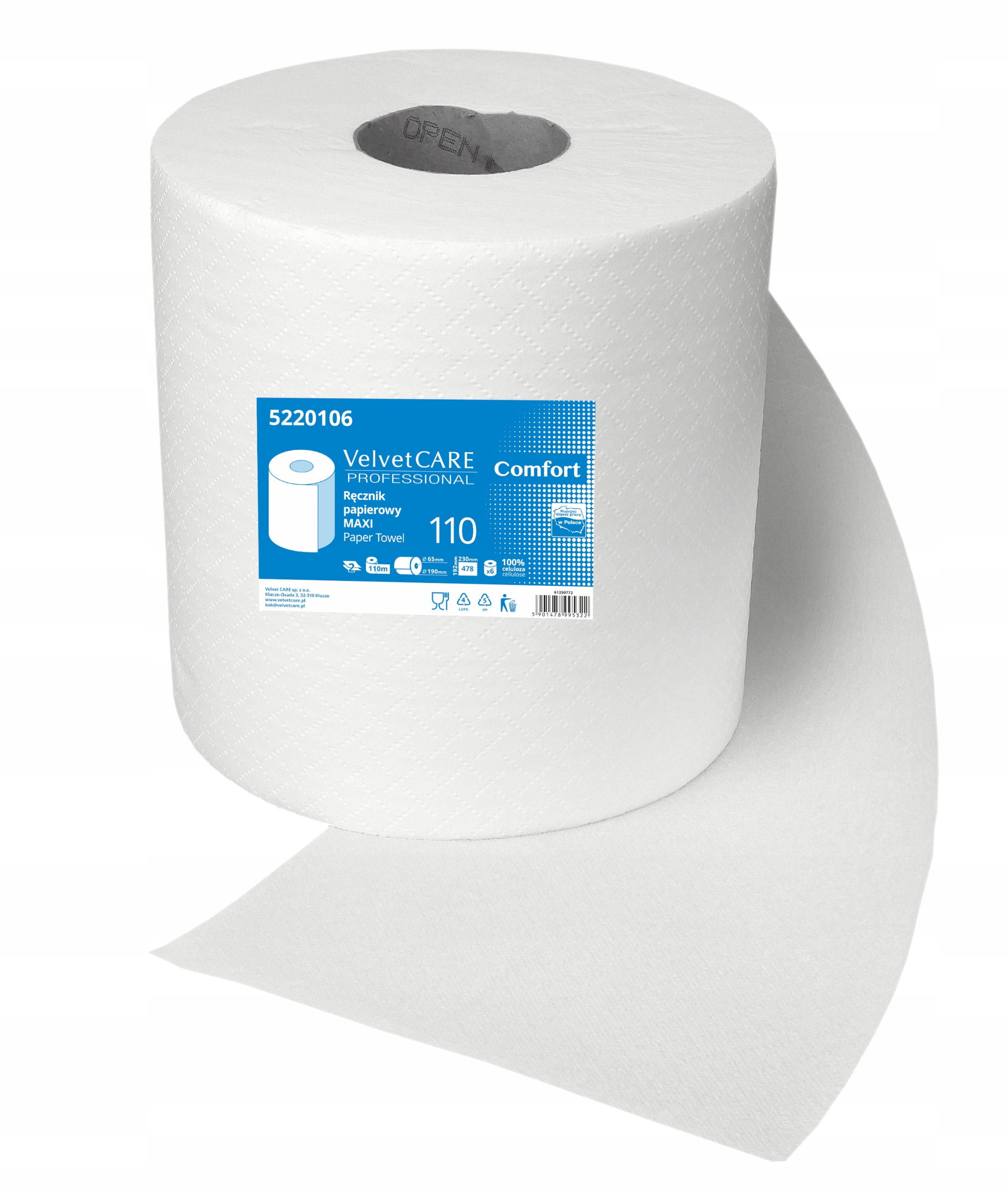 

Ręcznik Papierowy Czyściwo Biały Celuloza 110 M