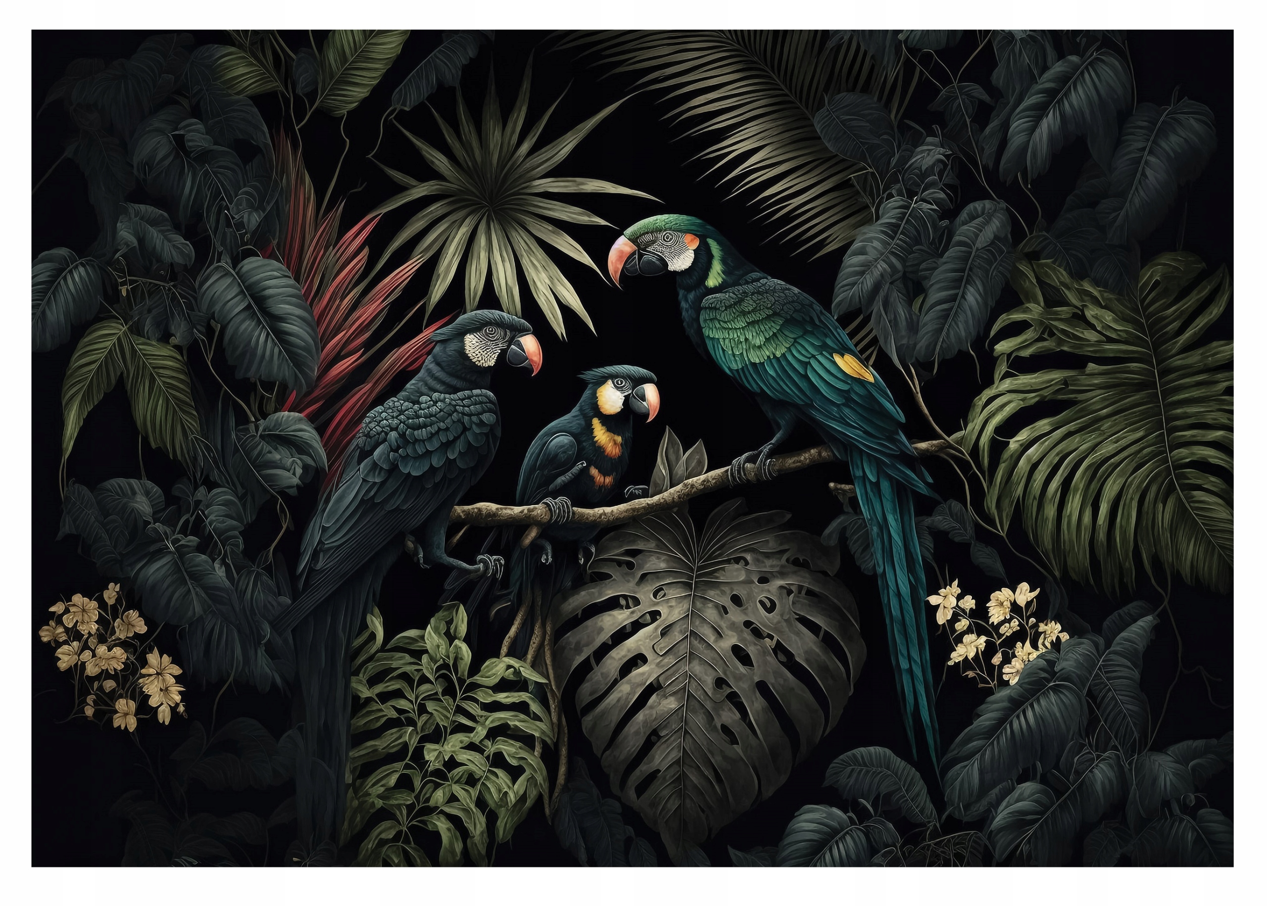 Fototapeta Vtáky Papagáje Džungľa Rastliny 312x219