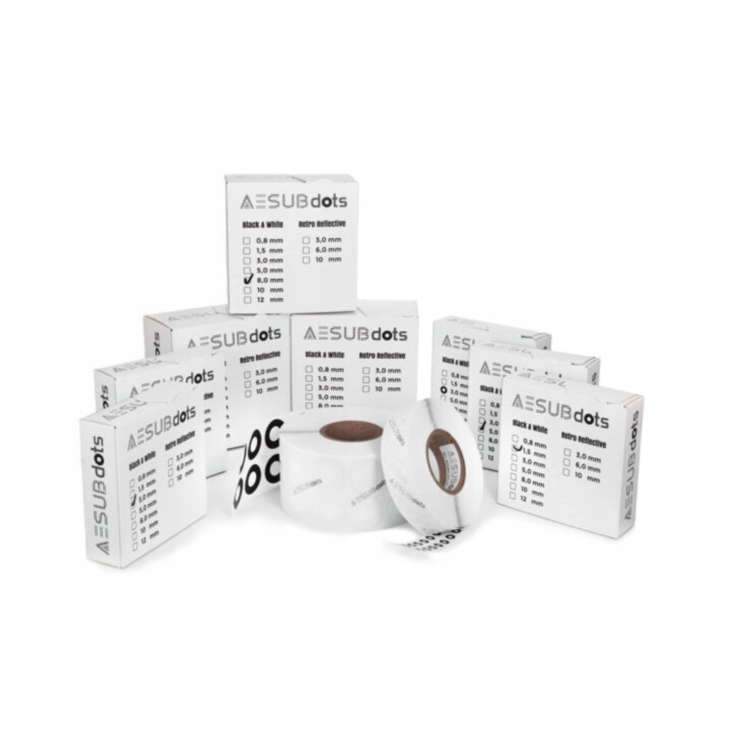 Referenčné body pre 3D skenery Aesub dots Retro Reflective 6 mm 3000 ks