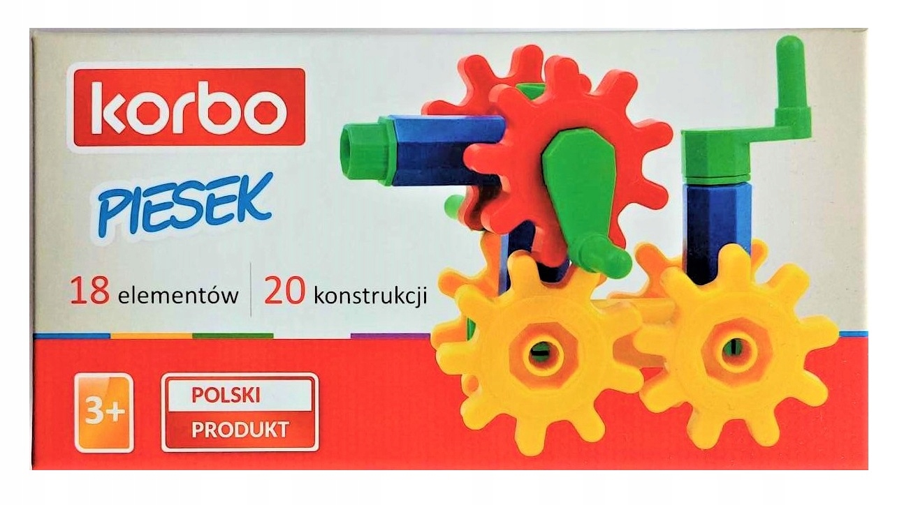 

klocki Korbo Piesek 18 el.20 kons.koła zębate 5003