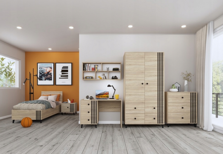 Łóżko 36 - FOX dąb sonoma Kod producenta Fox