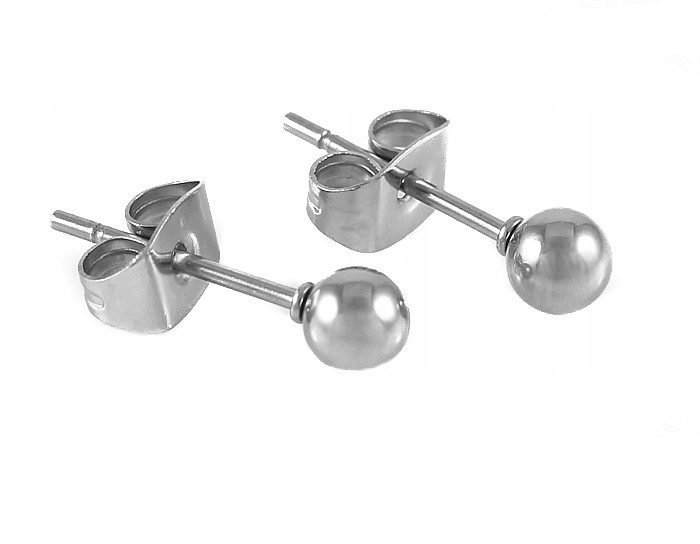 

Kolczyki Kulki Stal Chirurgiczna 4 MM