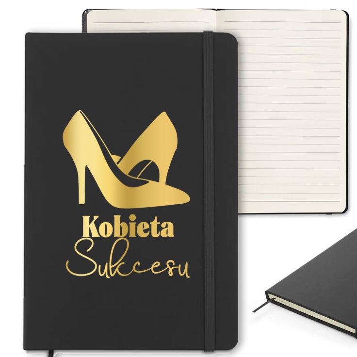 

Notes Czarny Z Gumką A5 Dla Kobiety Sukcesu Gold