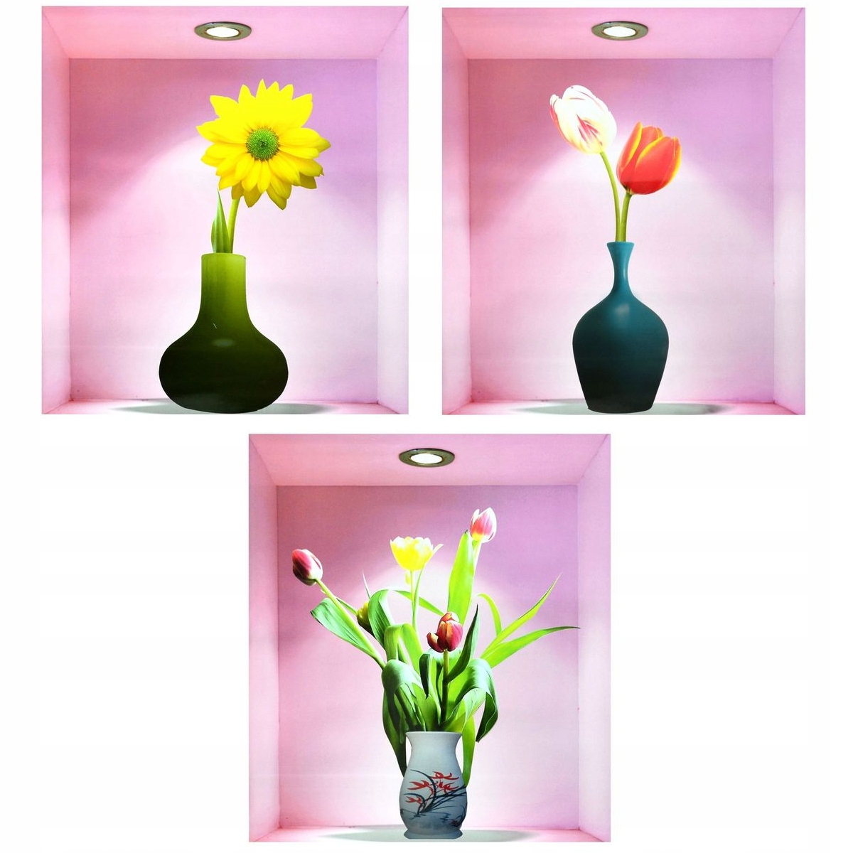 

Naklejki na ścianę ściany Kwiaty Wazon 3D Tulipany