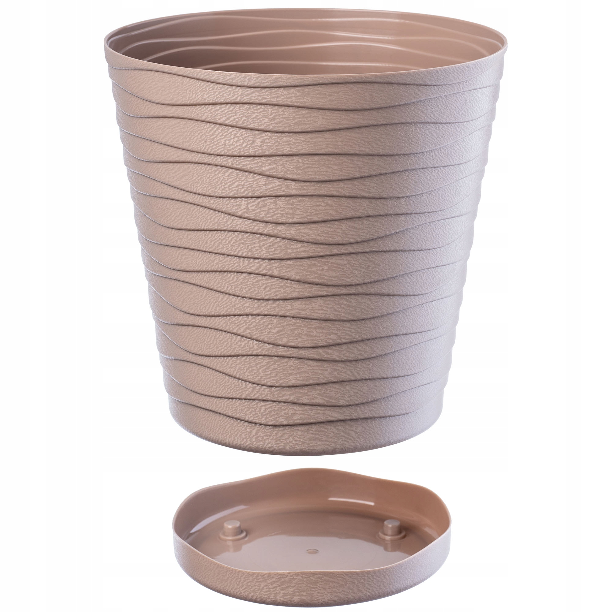 

Doniczka Osłonka Na Kwiaty Podstawka Beż 11cm