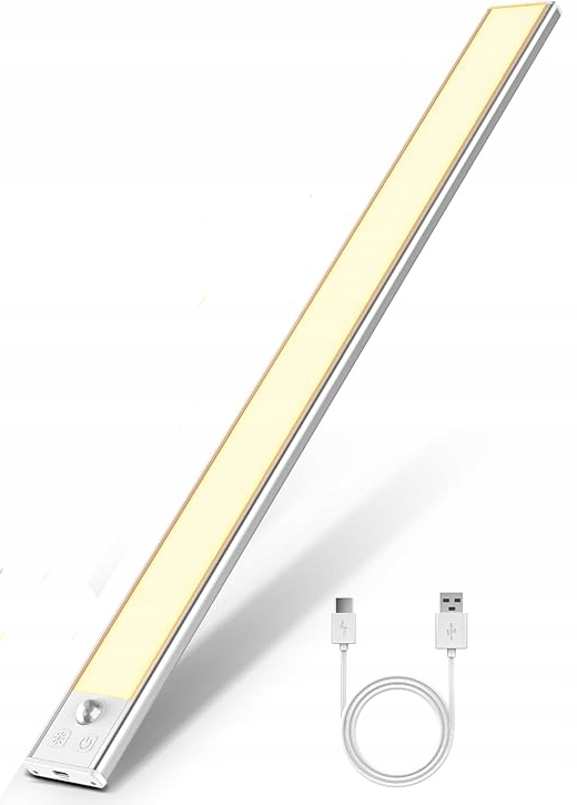 OŚWIETLENIE PODSZAFKOWE LED Z CZUJNIKIEM RUCHU 41 CM 3000K CIEPŁA BIEL