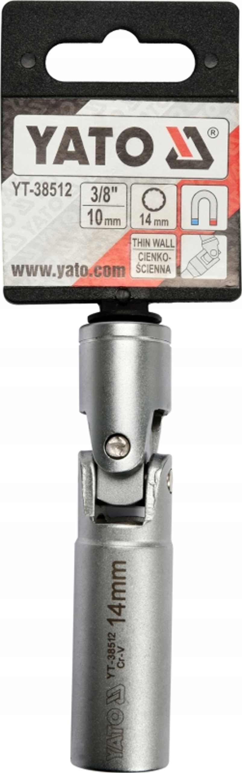 YATO NASADKA DO SWIEC 3/8" 14MM 12-KATNA