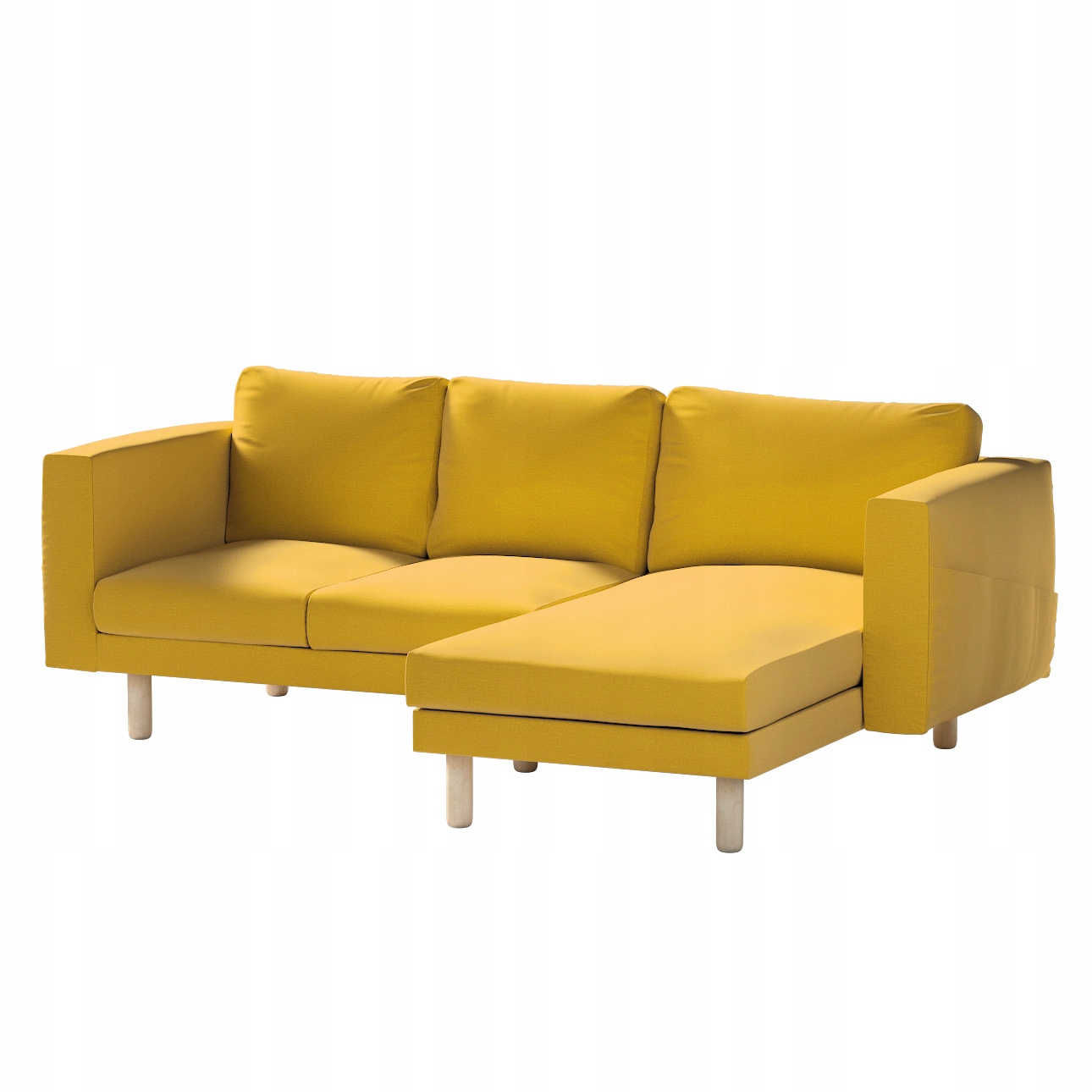 Dekoria potah na 3-místnou pohovku Norsborg s lehátkem Ikea, žlutý