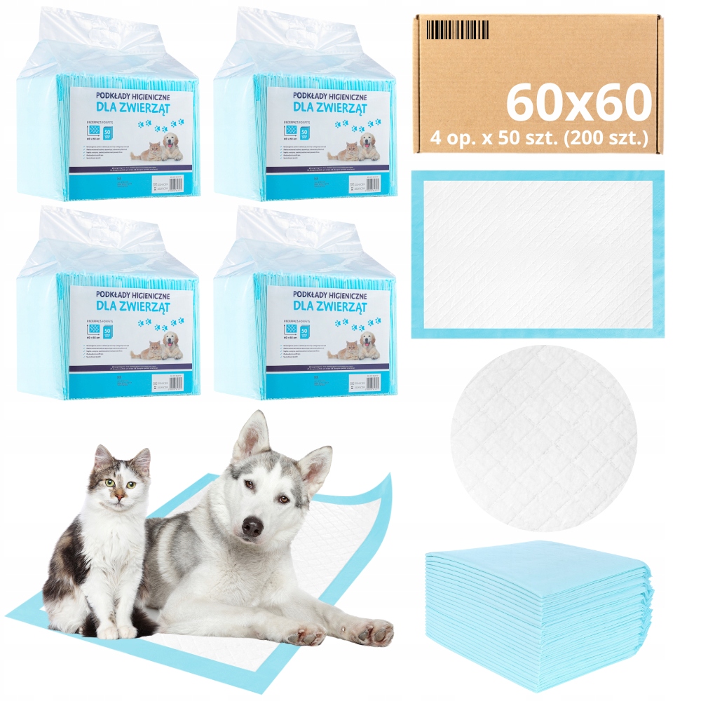 Levně Podložky MediBed Absorpční tréninkové podložky 500 ml Pro Zvířata 60x60 cm 200 ks