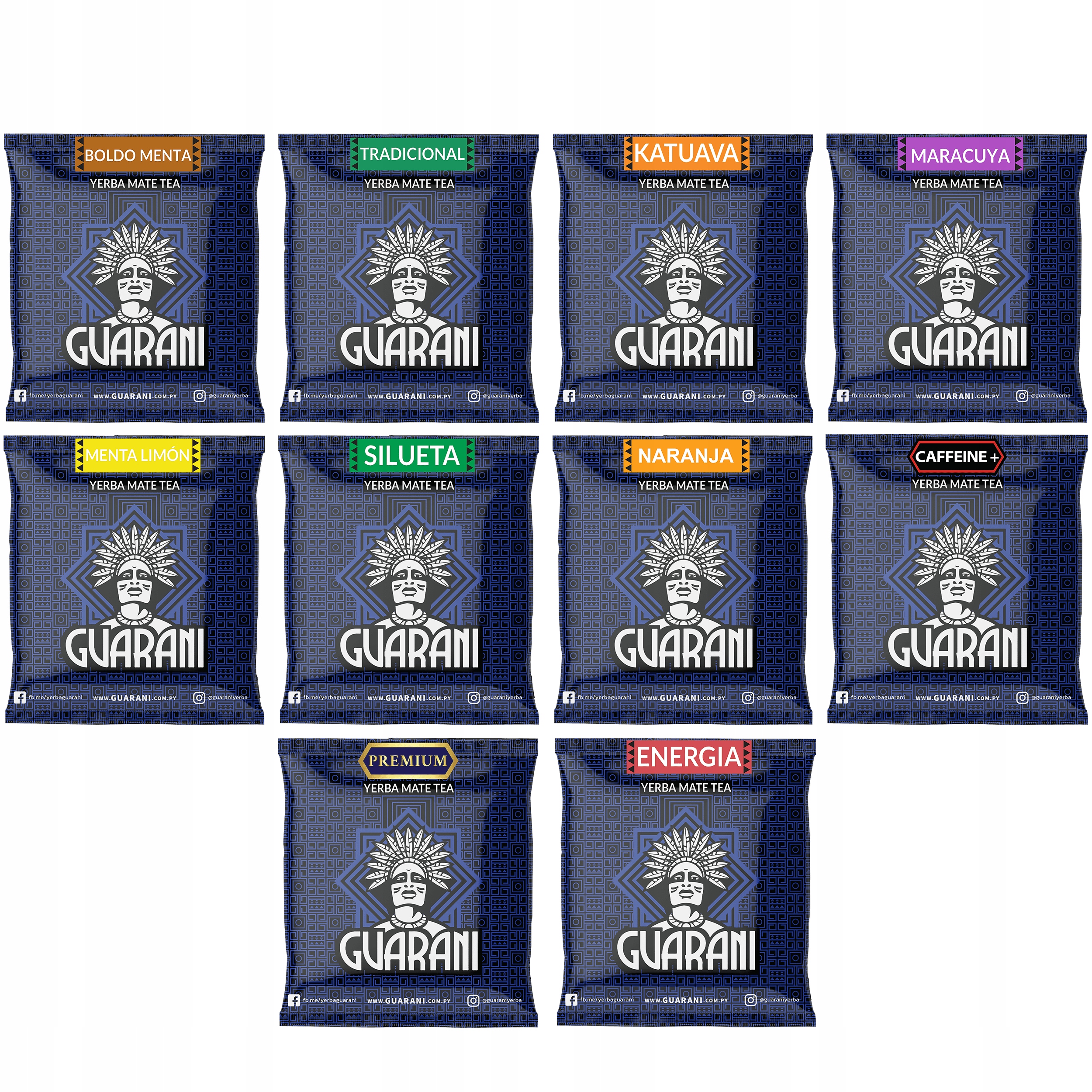 Levně Yerba Mate vzorky 10x50g Guarani porovnat příchutě