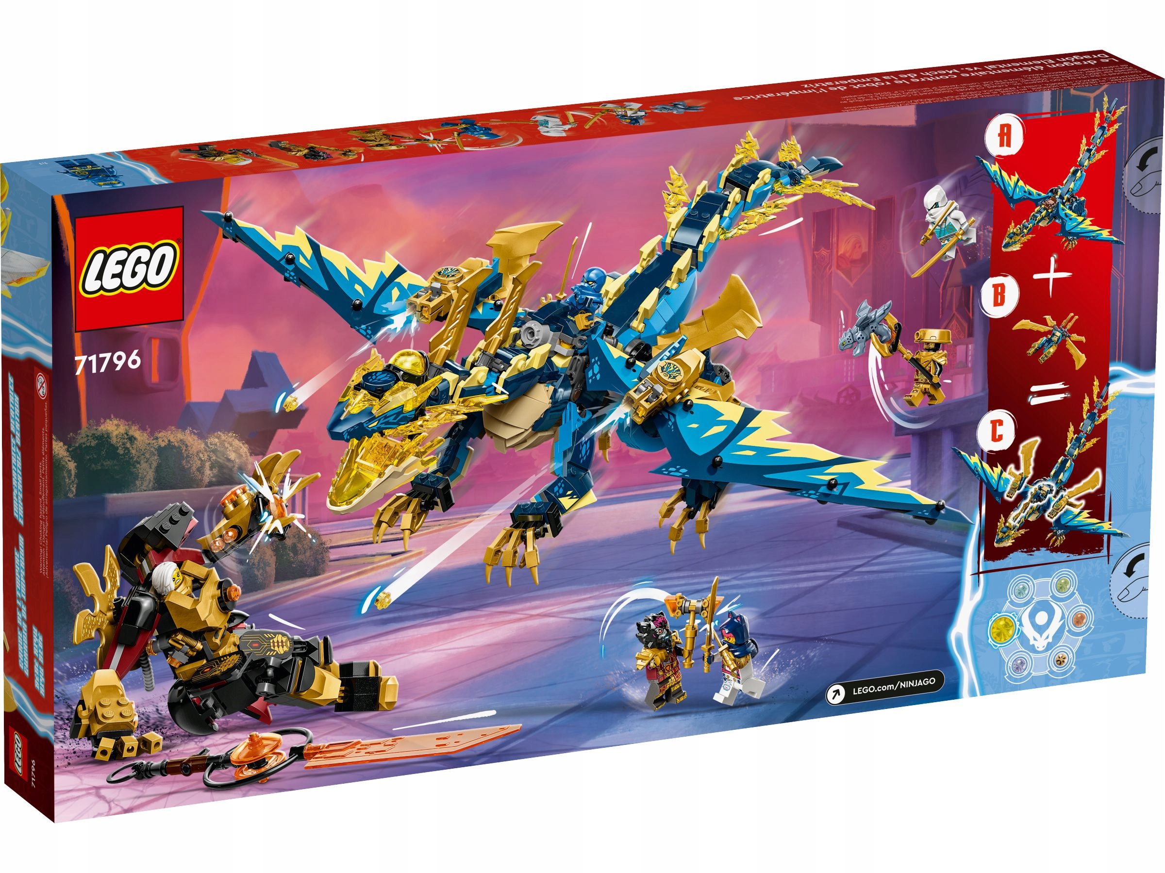 LEGO NINJAGO 71796 SMOK ŻYWIOŁU KONTRA MECH CESARZ Marka LEGO