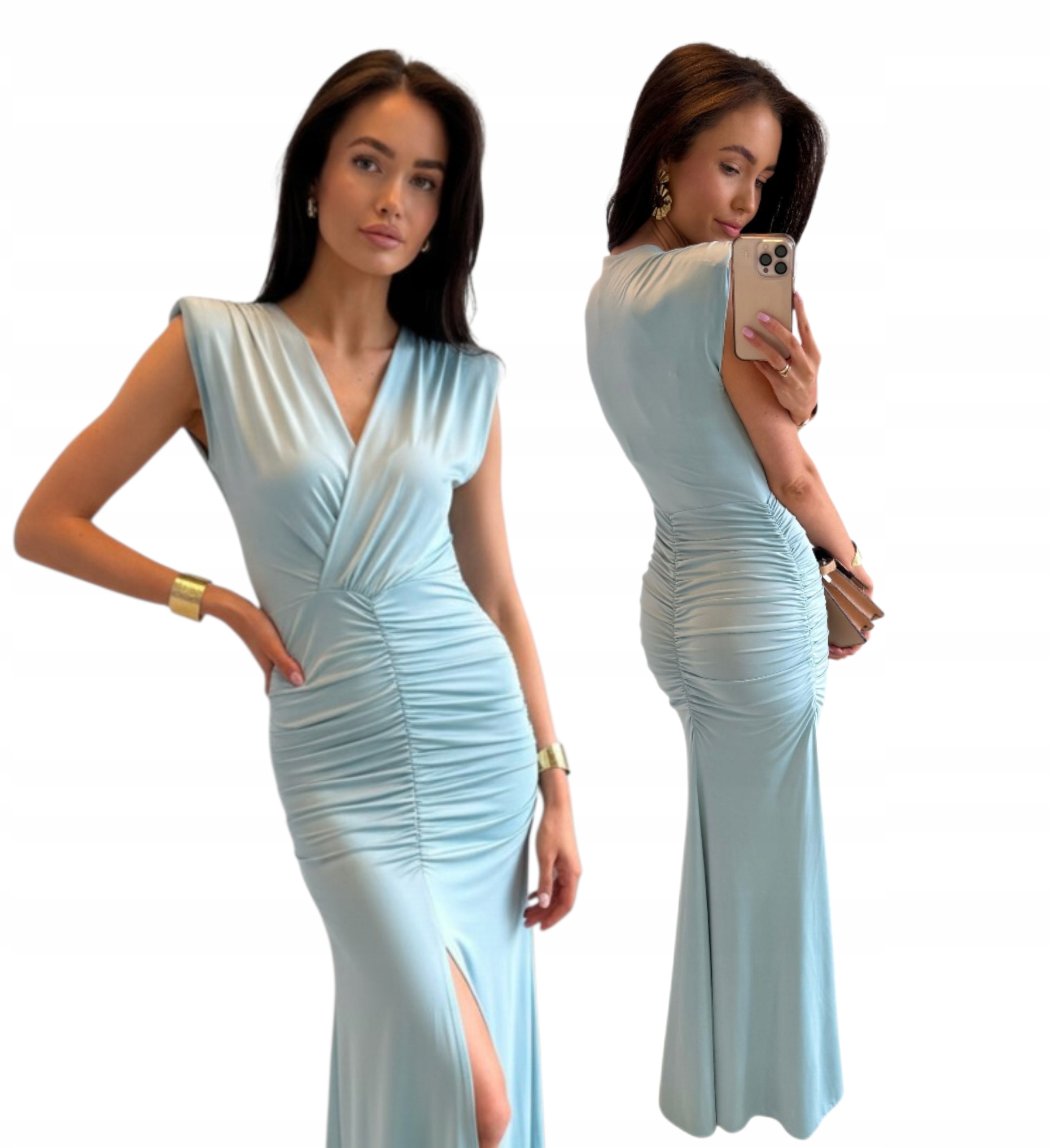 Mátová šaty s nařasením vel. M/38