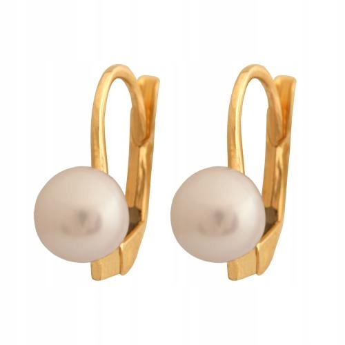 Zlaté 585 náušnice s perlou, módní a efektní doplněk pro ženy od 14 let