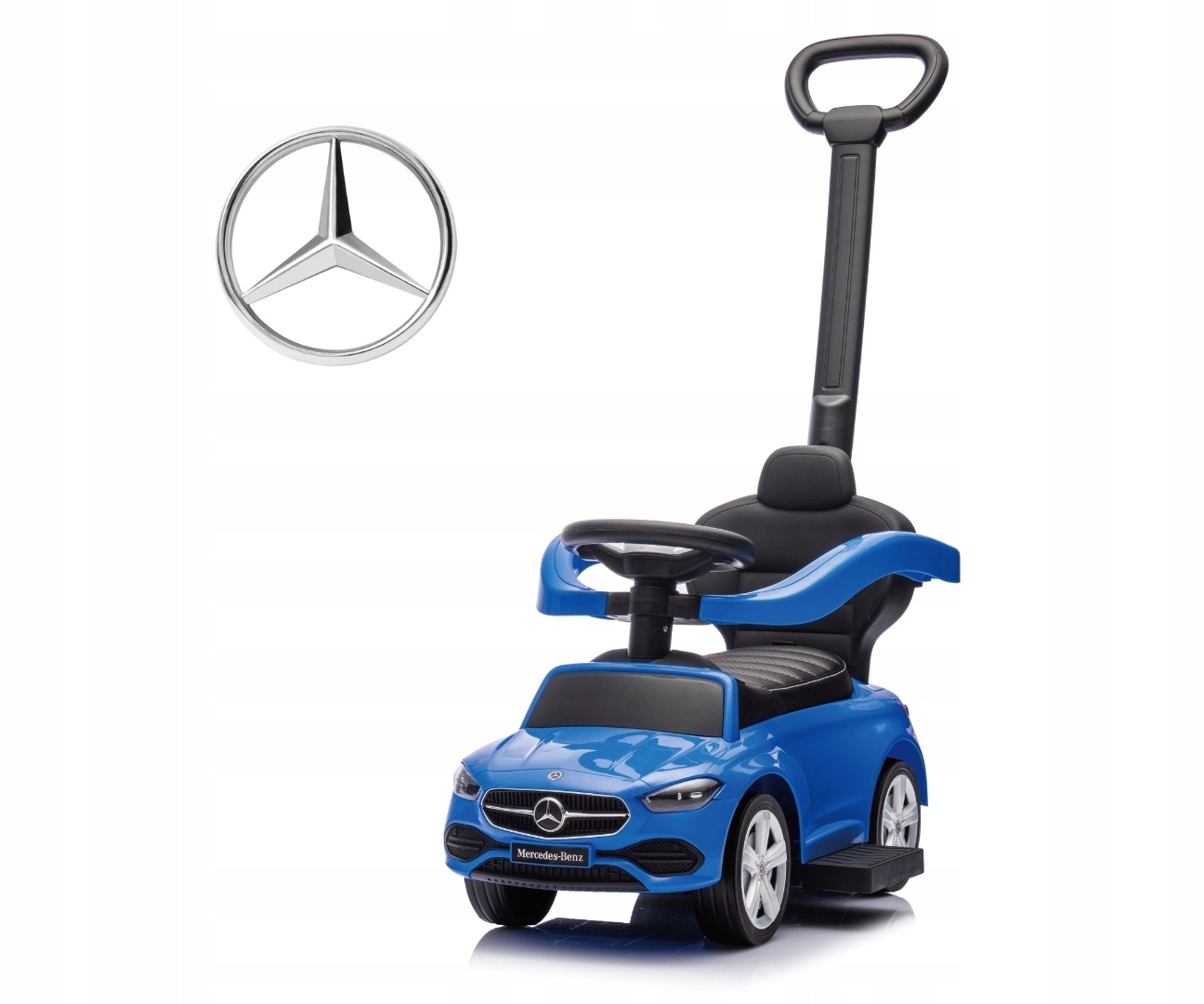 Jeździk pchacz z rączką do sterowania Mercedes C-Class Deluxe Milly Mally