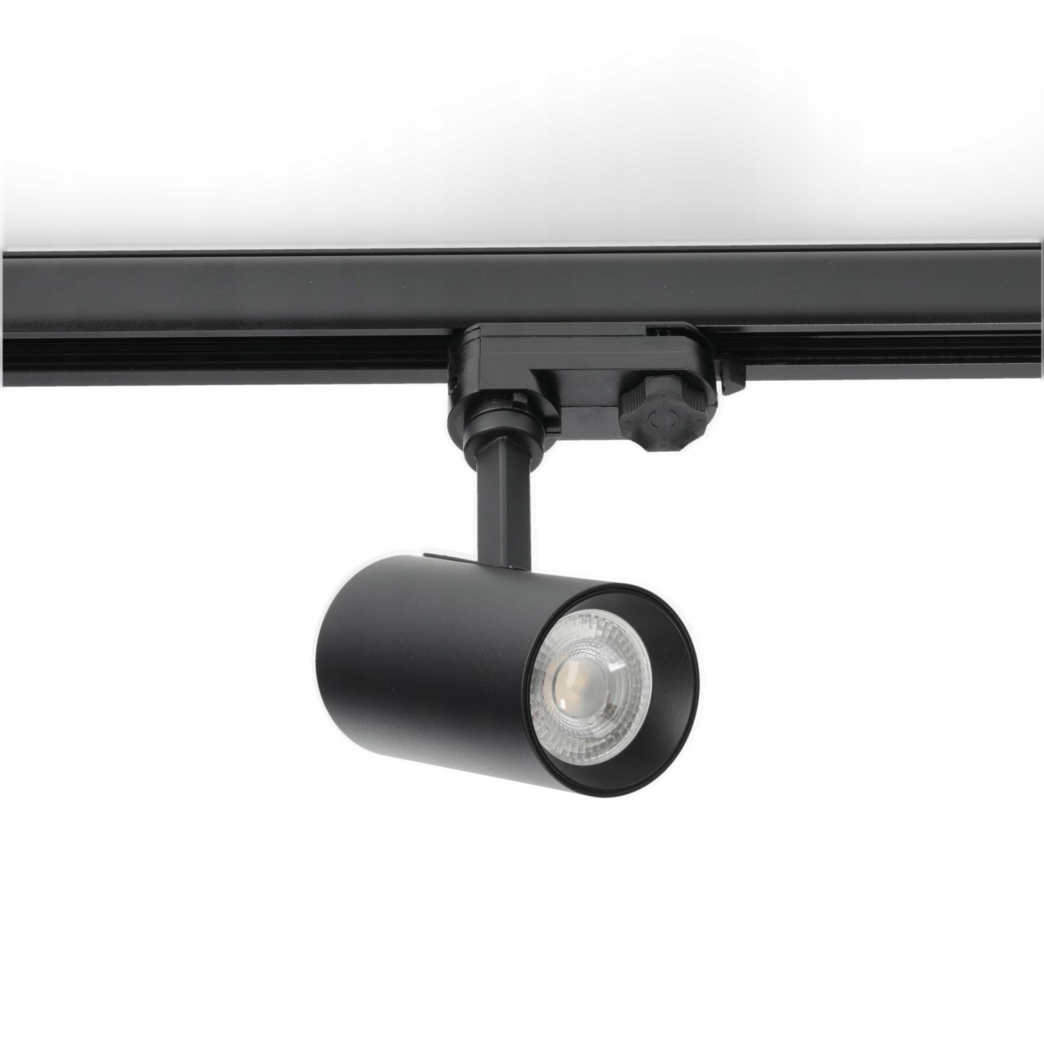 Železniční reflektor GU10 černý pro třífázové spotové kolejnice