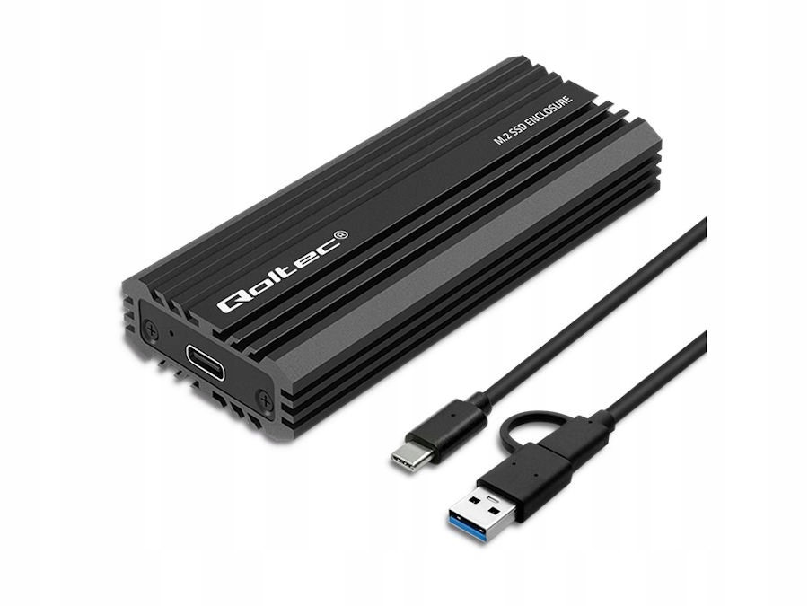 obudowa Ssd M.2 NVMe/SATA Usb C 10Gbps Qoltec 52270