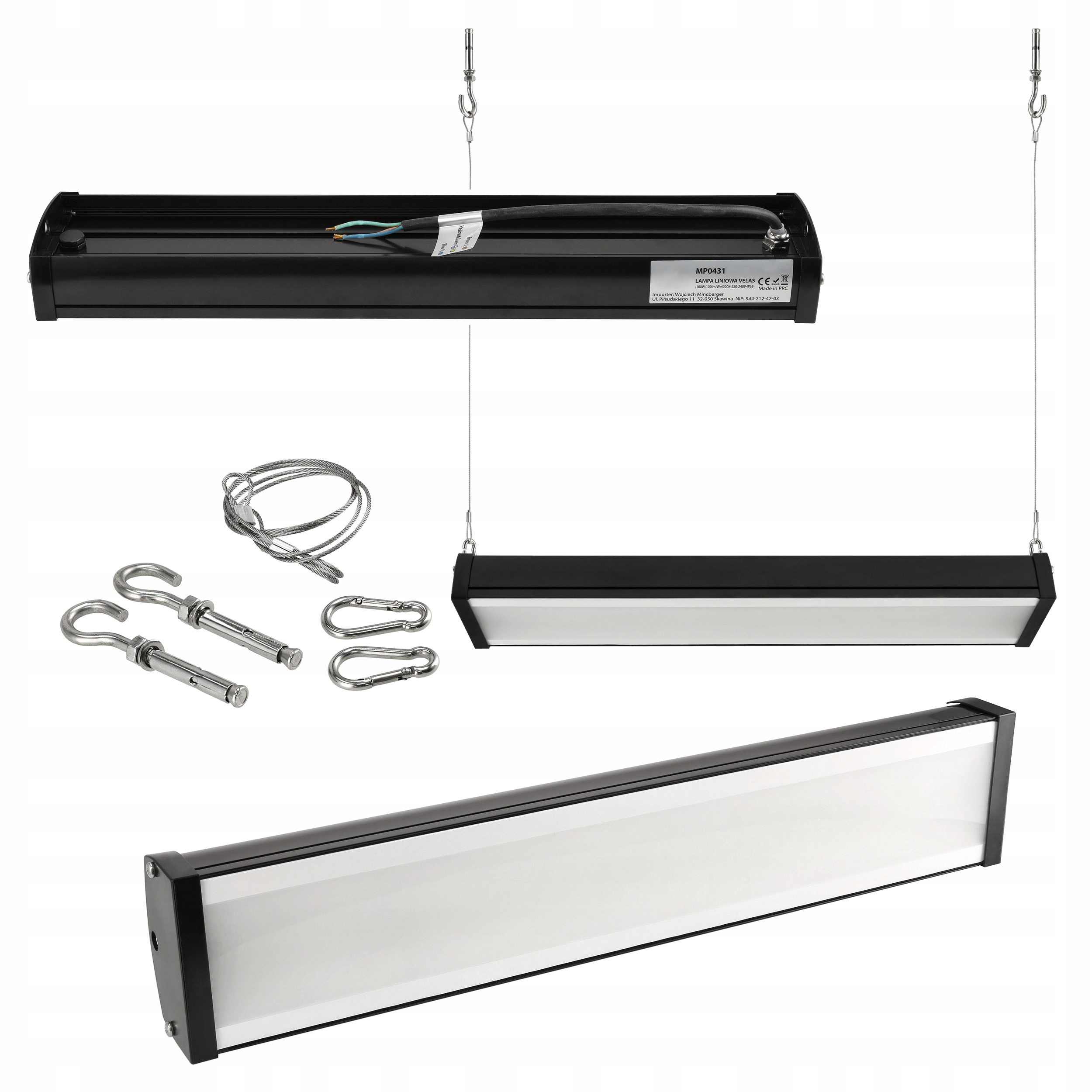 Led průmyslová závěsná lampa 100W 10000lm 230V Extra Silná lampa odkazy