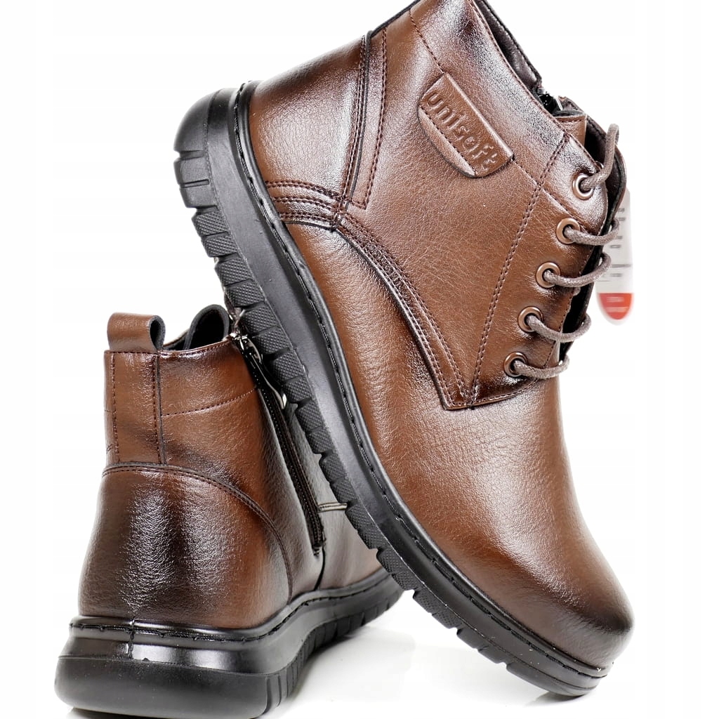 Pánské Kotníkové Boty Zimní Boty Na Zip, Hnědé, Klasické, Zateplené, Pohodlné