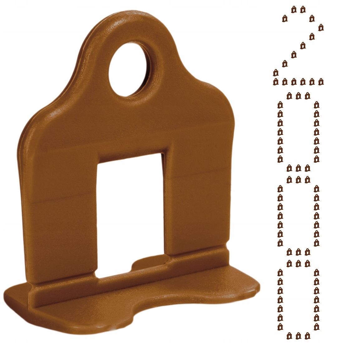 Systém Vyrovnávání Dlaždic Klipsy 2 mm 2000 Kusů Simplefix Barva Hnědá