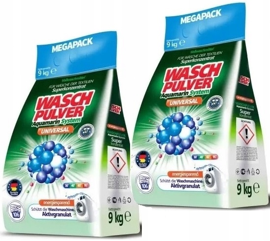 

WaschPulver uniwersal proszek do prania 2x 9 kg.