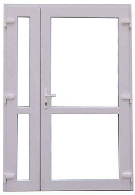DRZWI ZEWNĘTRZNE PCV BIAŁE 140x210 DWUSKRZYDŁOWE