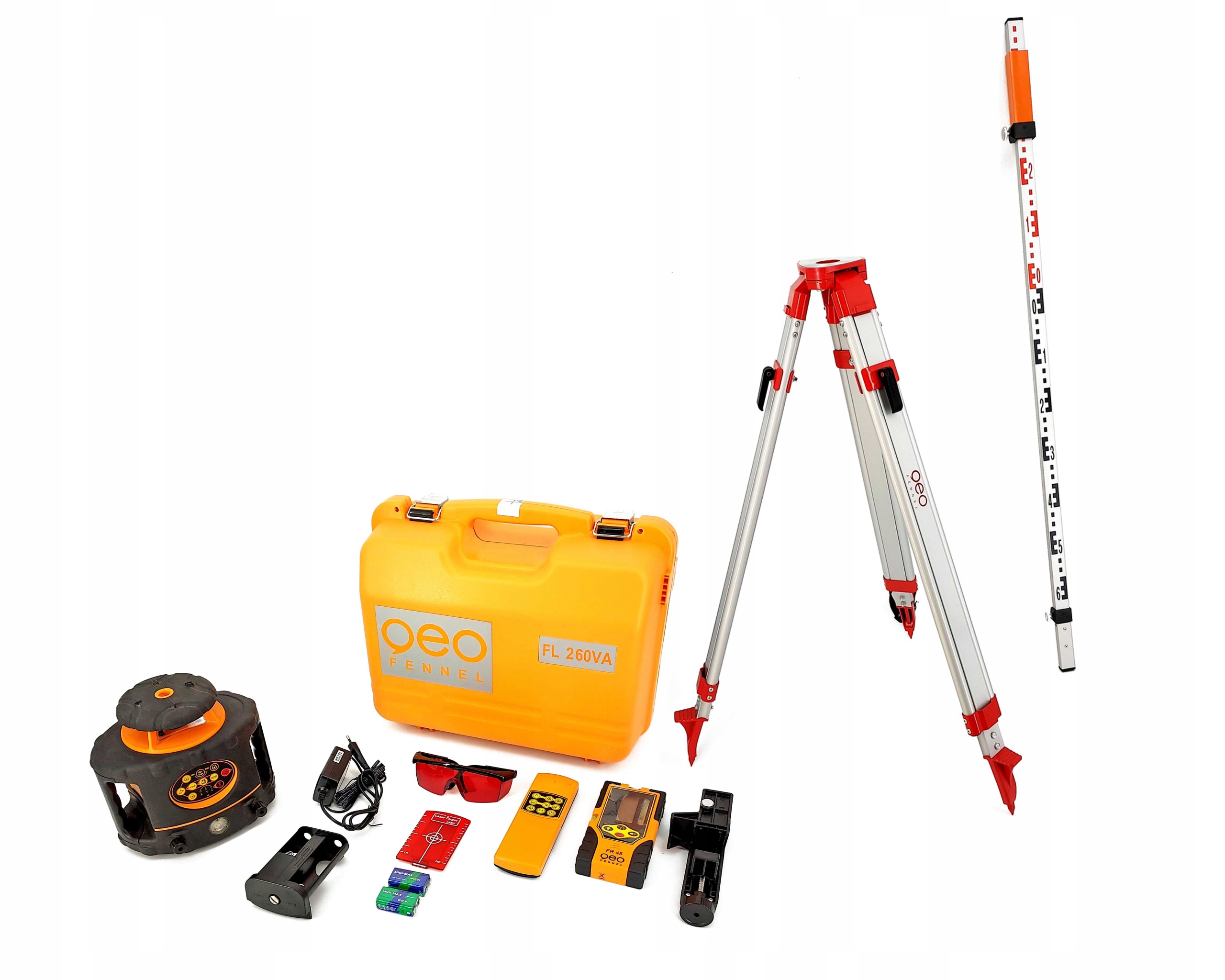 Niwelator laserowy GeoFenel Fl 260 Va+ statyw tyczka