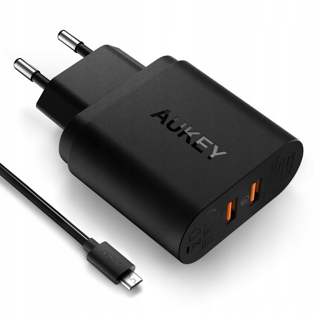 

Ładowarka Aukey PA-T16 36W Qc 3.0 + kabel microUSB