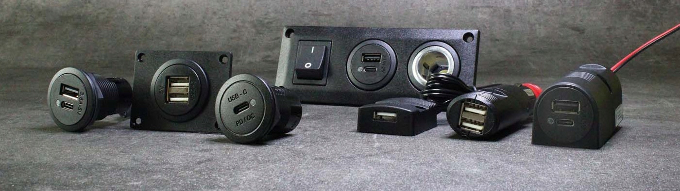 GNIAZDO WEWNĘTRZNE PODWÓJNE USB C/A + PŁYTA MONTAŻOWA 12-24V 5W 3,6A Marka Inna