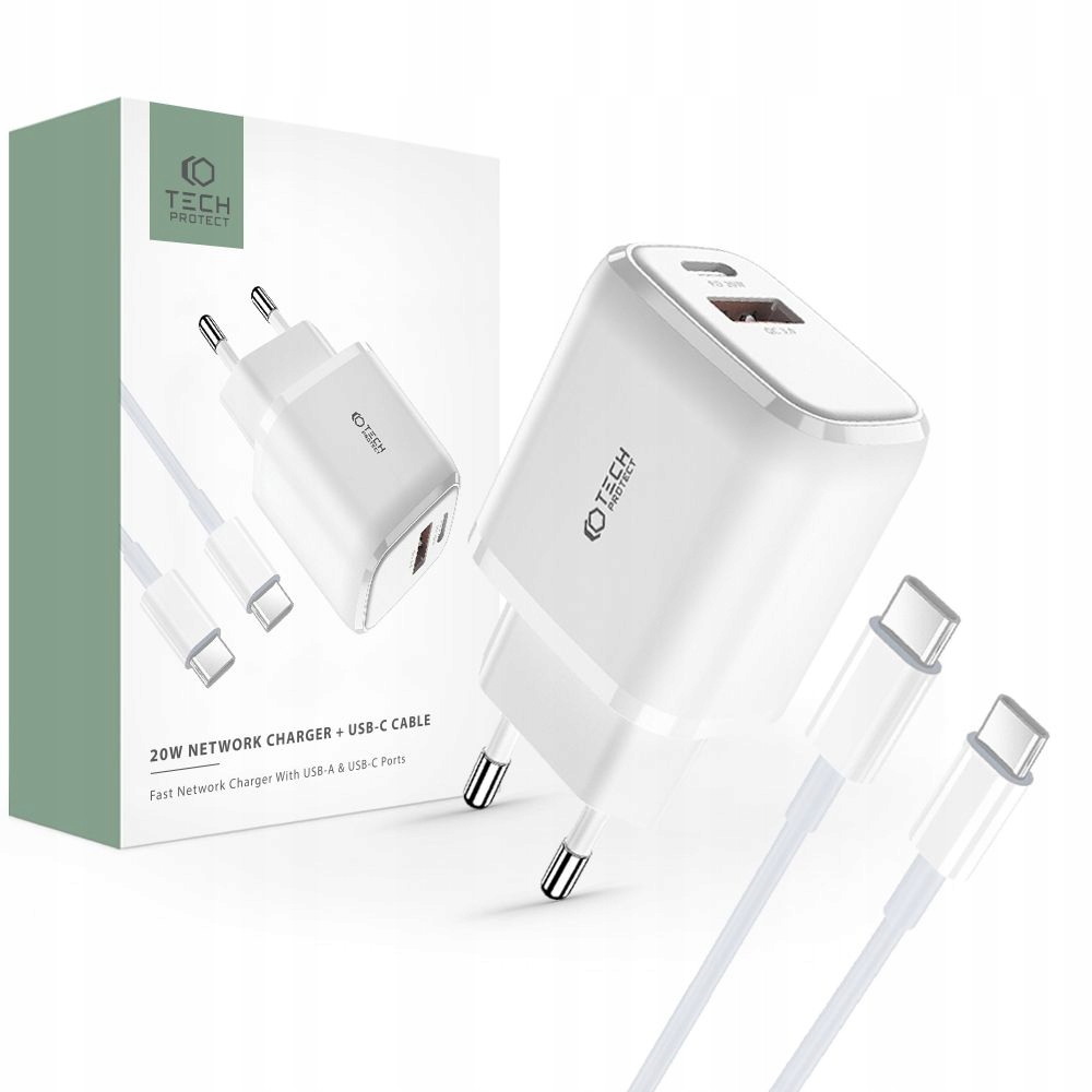 Фото - Зарядний пристрій Max Mała Ładowarka Sieciowa PD-20W Kabel Usb-c 100CM Do Iphone 15 Pro 