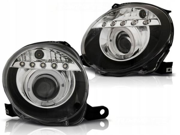 фары FIAT 500 07-15 Black