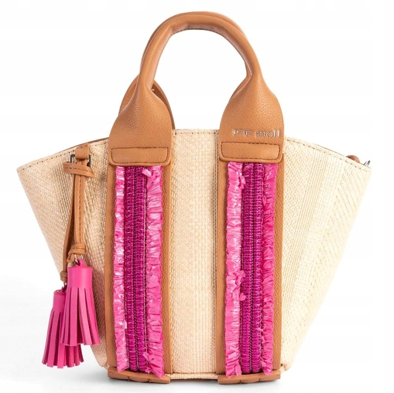 Pepe Moll 241351 Palma Natural/fuchsia dámská kabelka malá béžová/růžová lehká