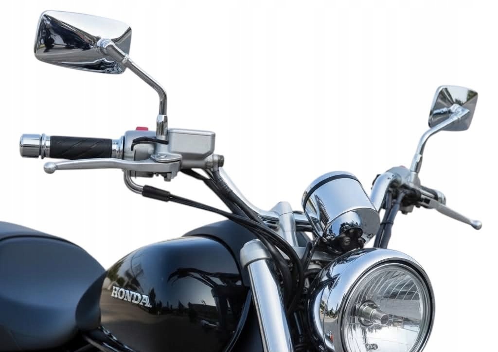 Lusterka chromowane Honda Vt Vtx Shadow Intruder M10x1.25 Metalowe Homol E9