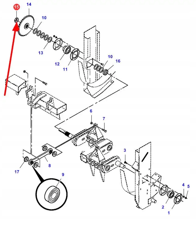 700113661 Nakrętka 8 x 34 x 55 Numer katalogowy części 700113661