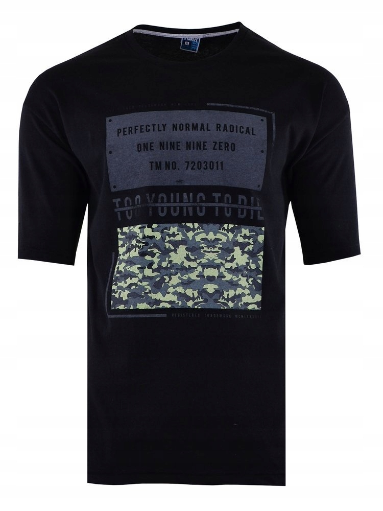 

5XL Koszulka T-shirt Young Czarna Duża