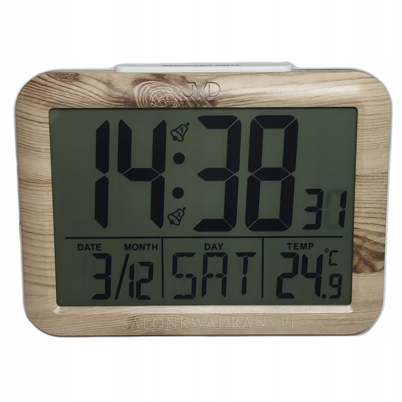 

Budzik cyfrowy Jvd RB27.1 data temperatura 2 alarm