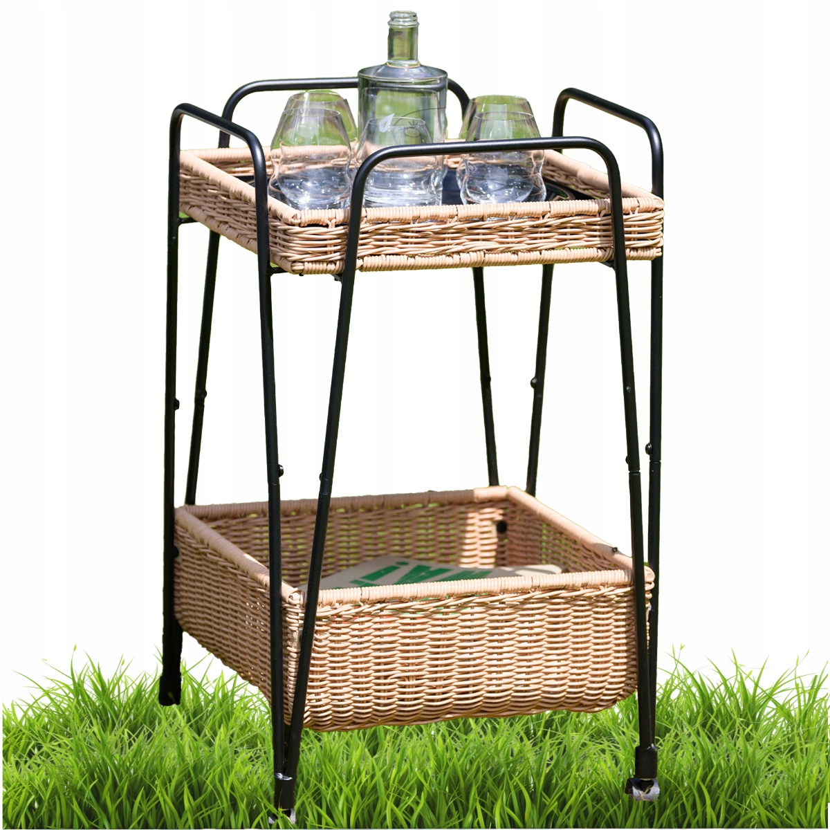 Technoratanový Záhradný Bar Na Kolieskach Teon Meven Mobilný Okrúhly 44X75