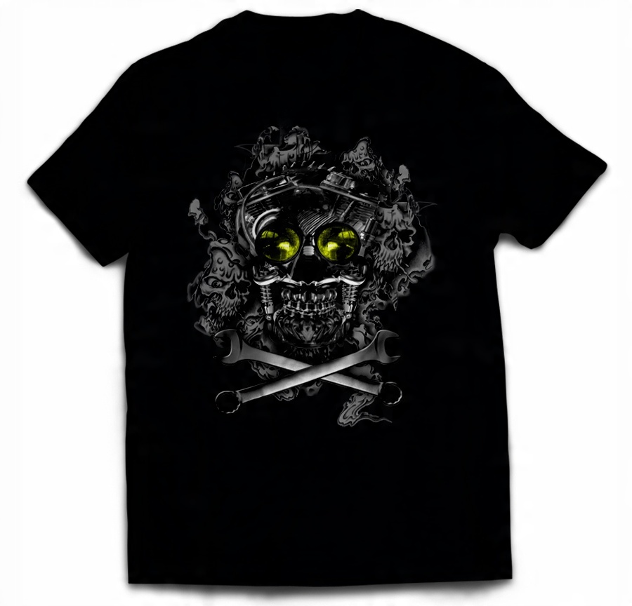 

Tshirt silnik dla mechanika engine czaszka 3XL
