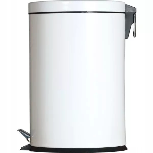 Levně Kovový pedálový odpadkový koš 20 l, bílý